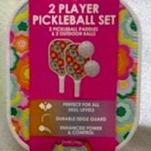 Packed Party brand 2 Player floral pickleball set NWT